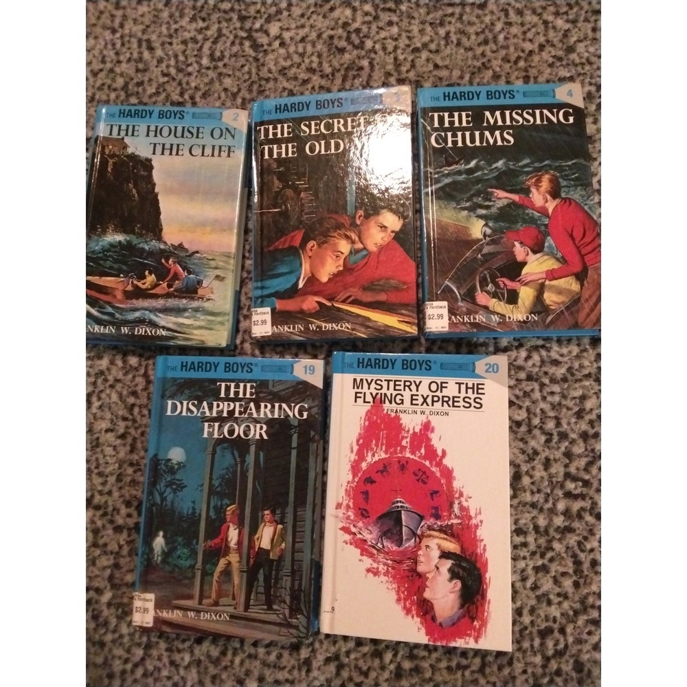 Vintage Hardy Boys Hardcover Book Lot of 5 Franklin W Dixon - Picture 2 of 5